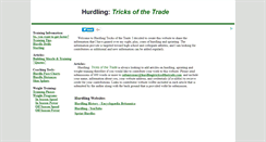 Desktop Screenshot of hurdlingtricksofthetrade.com